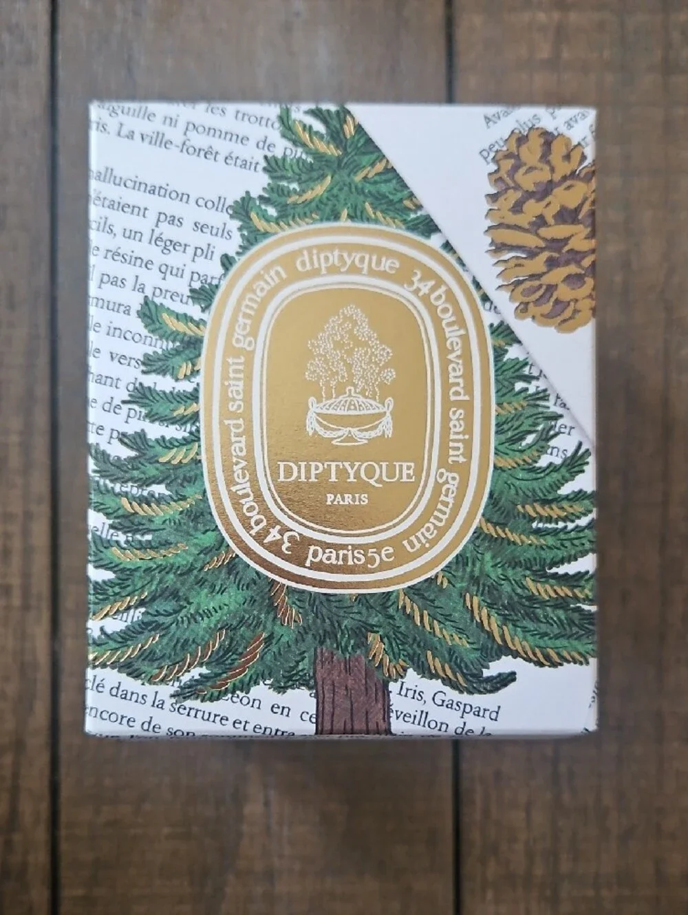 Diptyque Torsade Candle Holder And Scented Candle- New In Box